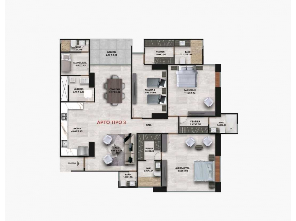 APARTAMENTOS SOBRE PLANOS EN EL BARRIO EL RECREO EN MONTERIA — foto 6
