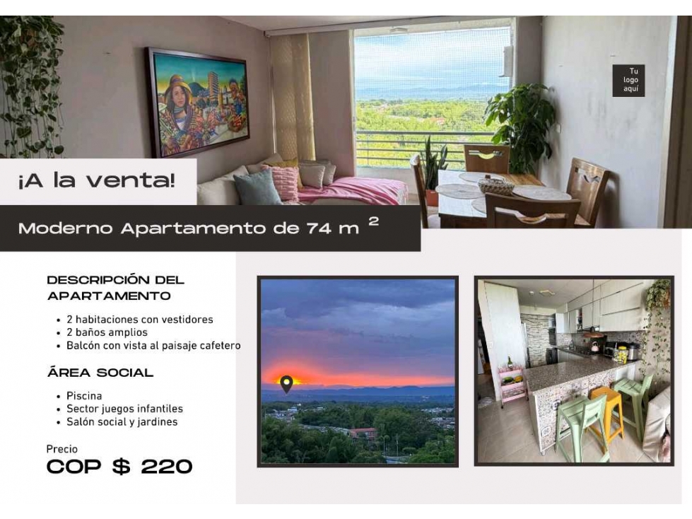APTO EN EL SUR OCCIDENTE CON LA VISTA MAS HERMOSA !
