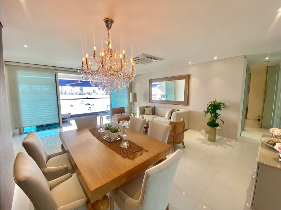 ARRIENDO APARTAMENTO AMOBLADO PRIMERA LINEA BAHIA EN MANGA