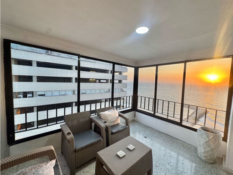 ARRIENDO APARTAMENTO AMOBLADO EN BOCAGRANDE DE DOS ALCOBAS