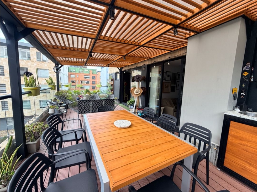 ARRIENDO APARTAMENTO EXTERIOR CON TERRAZA EN SANTA PAULA