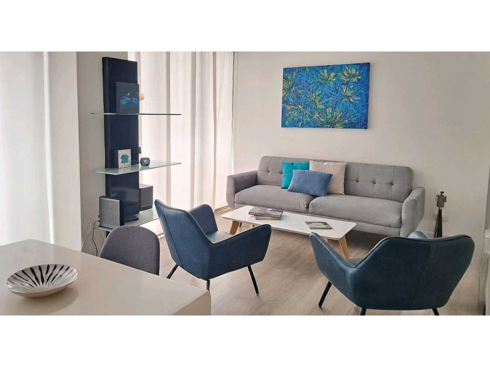 ARRIENDO APTO CHICO AMOBLADO y DOTADO.1 HAB 2 BAÑOS. 1 PARK. ( VM)