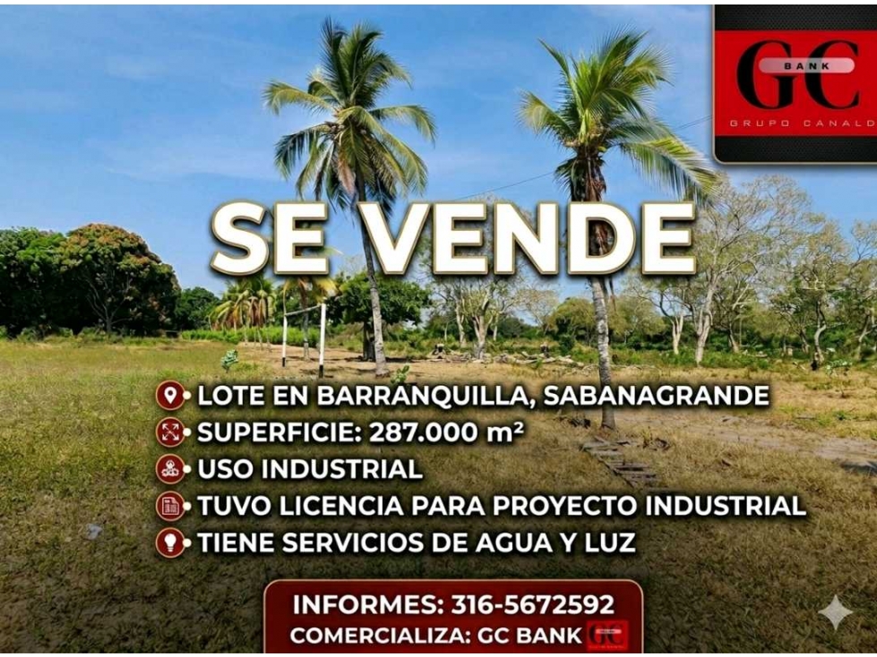 BARRANQUILLA: TERRENO INDUSTRIAL VENDO - 3