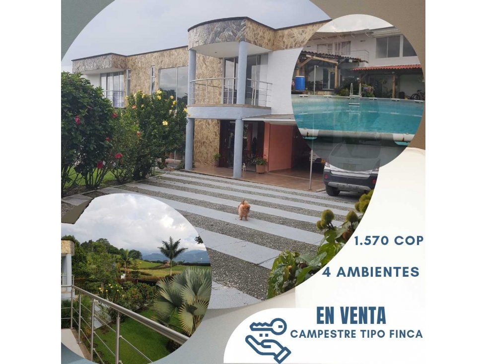 CASA CAMPESTRE CERCA AUTOPISTA del CAFE.