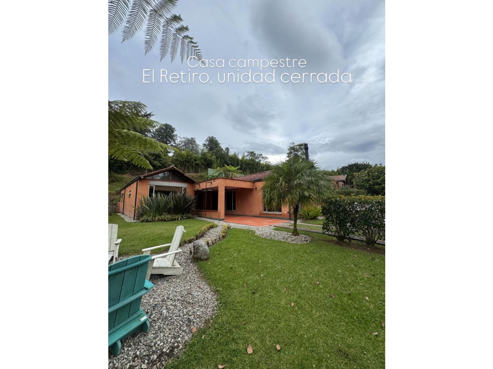 Casa campestre en el retiro unidad cerrada