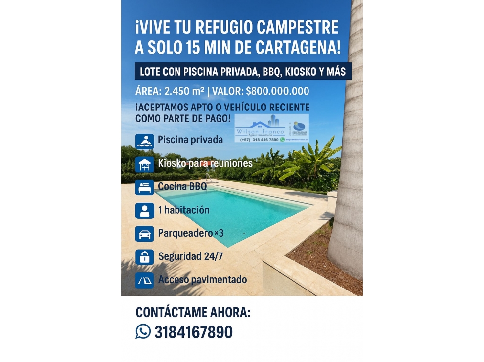 Casa Campestre en Venta | Condominio Residencial en Turbaco - 1