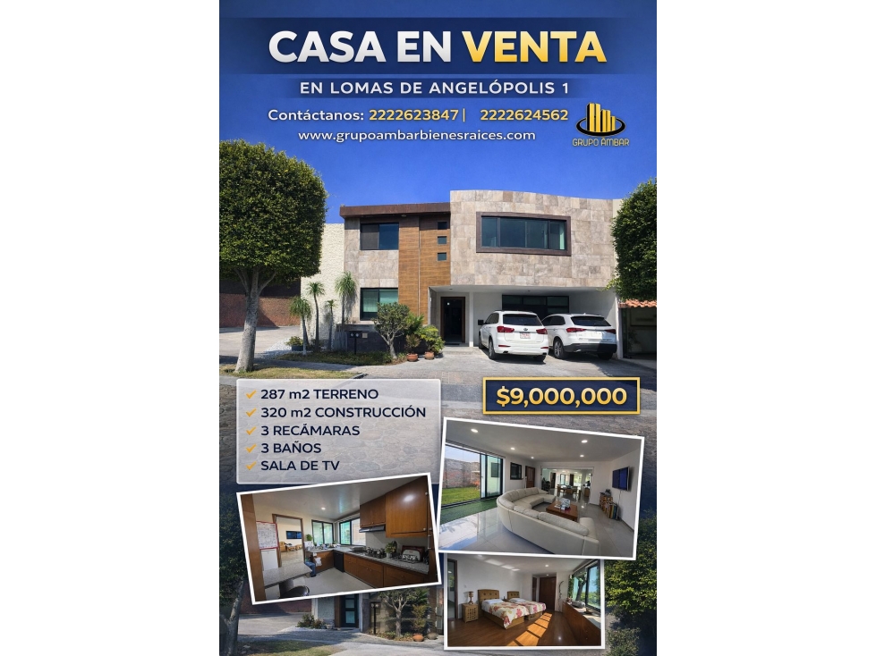 Casa amplia en venta Lomas de Angelópolis I 287 m² terreno y jardín — foto 2