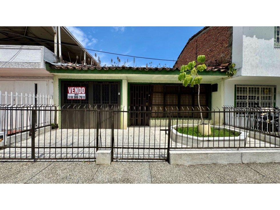 Casa de un piso en venta - Barrio El Recreo Palmira Valle Colombia
