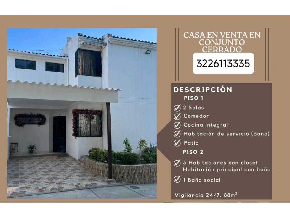 Casa en conjunto cerrado Santa Marta Colombia
