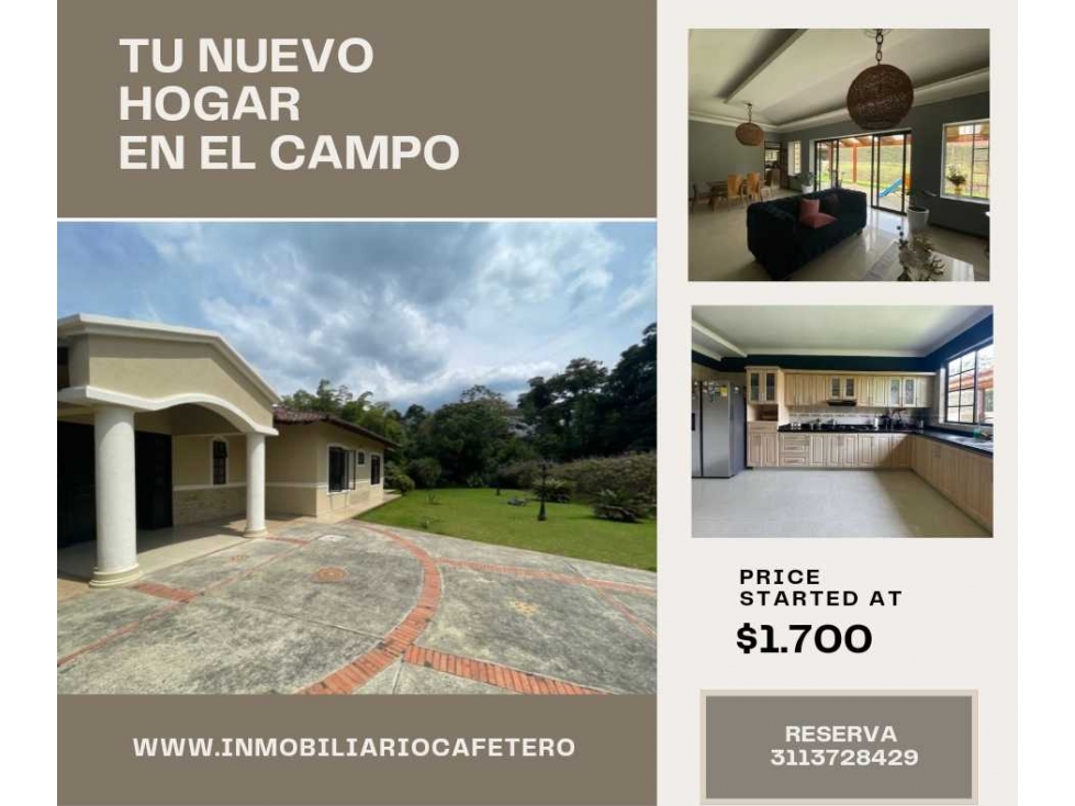 CASA EN EL CAMPO DE LUJO AUTOPISTA DEL.CAFE