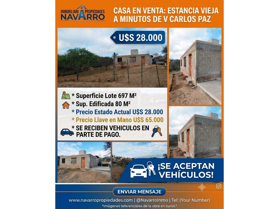 Casa en Estancia Vieja. Se Recibe Vehículos - 1
