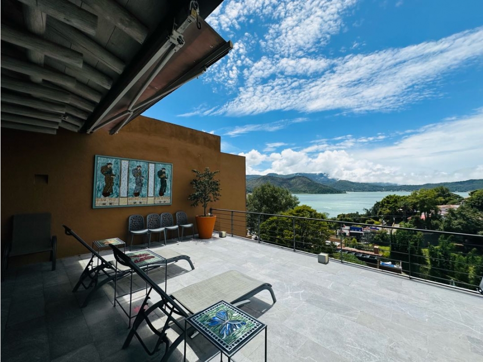 CASA EN RENTA I CONDOMINIO I VISTA AL LAGO I JACUZZI I VALLE DE BRAVO — foto 2
