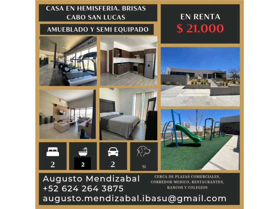 Casa en renta.Hemisferia. Brisas. CqbO San Lucas — foto 2