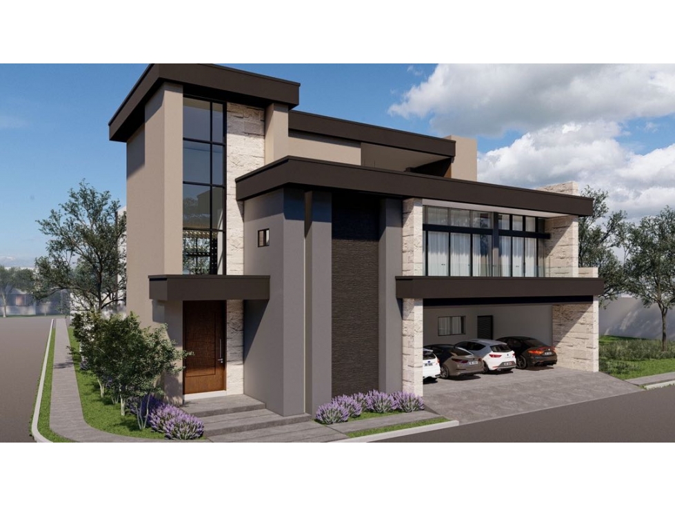 CASA EN VENTA EN LA HERRADURA MONTERREY LLAVE EN MANO 3 NIVELES 4 REC