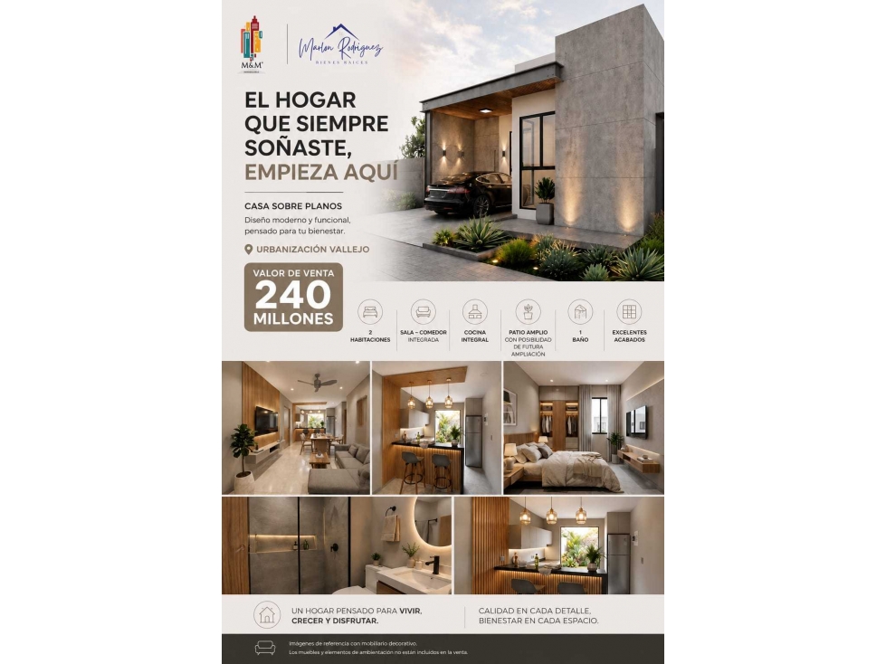 CASA EN VENTA SOBRE PLANOS EN VALLEJO