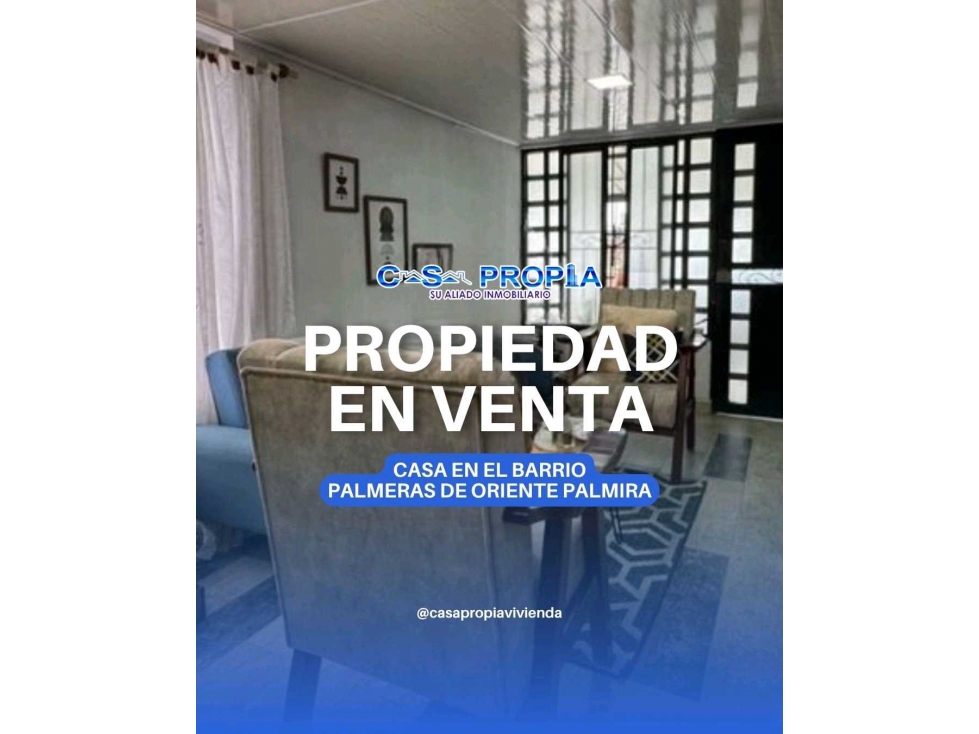 CASA EN PALMERAS DE ORIENTE EN VENTA PALMIRA VALLE