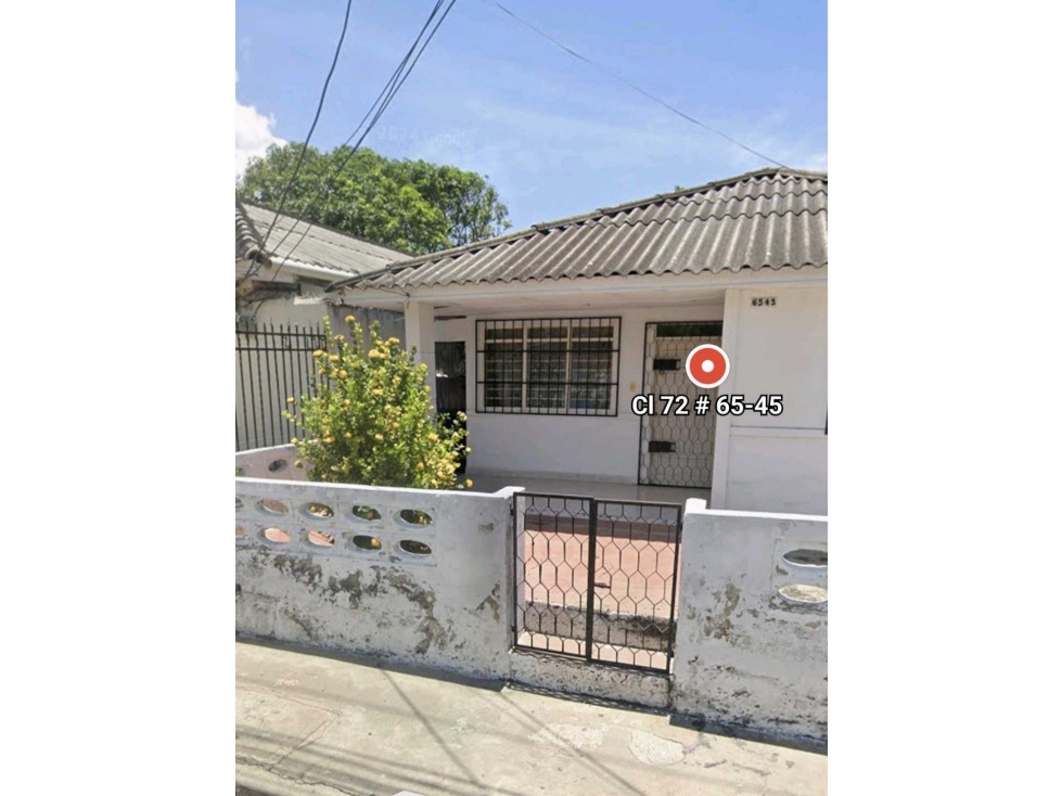 VENTA CASA LOTE COMERCIAL CALLE 72 -335 MTS