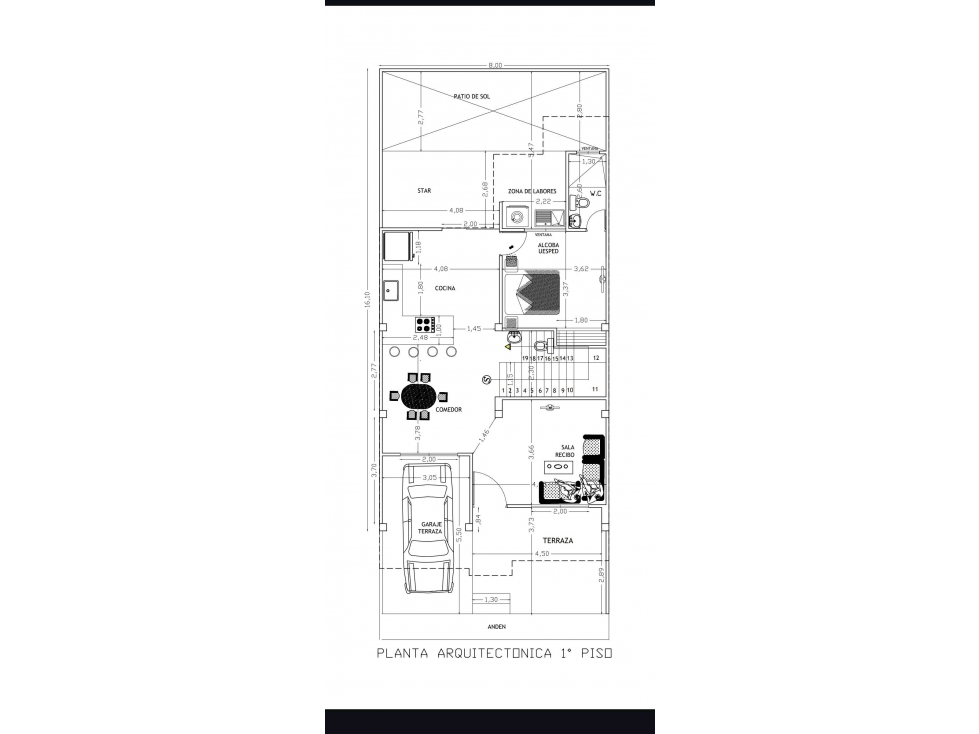 CASA MEDIANERA EN VENTA SOBRE PLANOS (lado de sombra - vista norte ) — foto 4