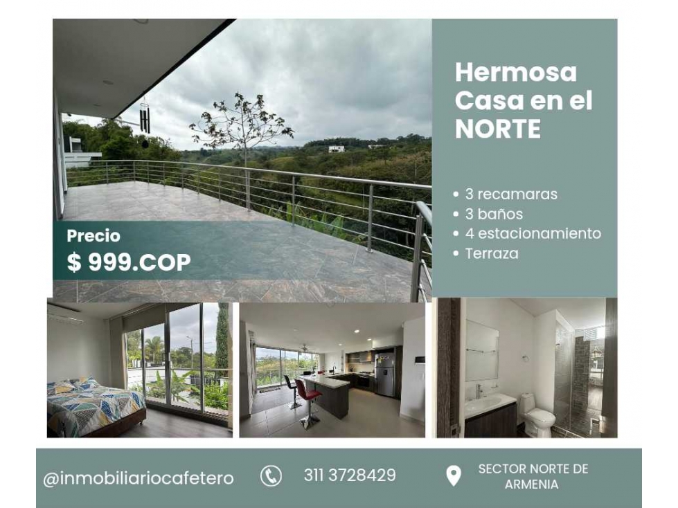 CASA MODERNA.CON LOTE INDEPENDIENTE NORTE