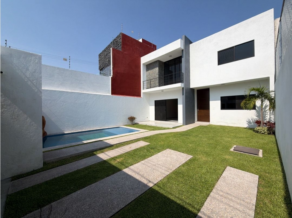 Casa nueva con alberca en venta en lomas Trujillo Emiliano Zapata