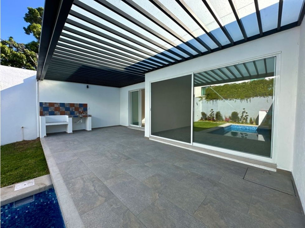 PCasa nueva de un nivel con alberca y jardín privados en venta - 4