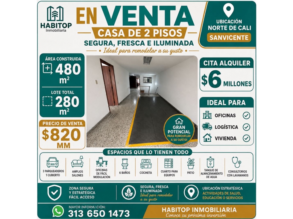 Casa venta San Vicente Cali.Venta