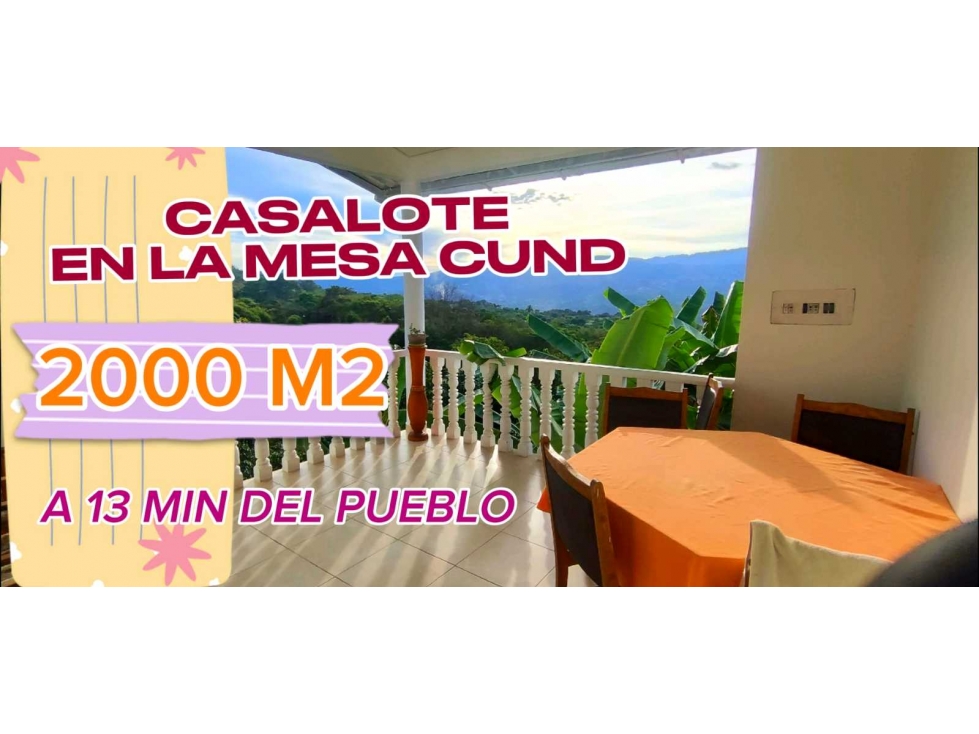 Casalote de 2000 M2 de 490 mill en La Mesa Cund a 13 Min del pueblo