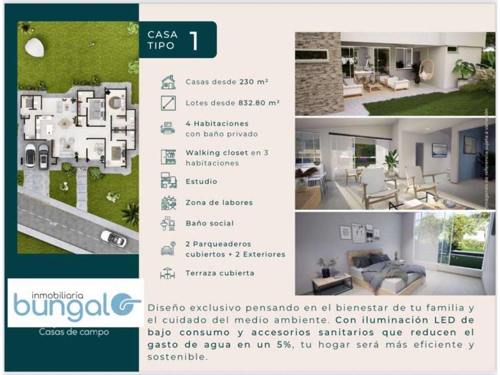 CASAS CAMPESTRES SOBRE PLANOS EN VENTA - SECTOR EL CAIMO TIPO 1 — foto 2