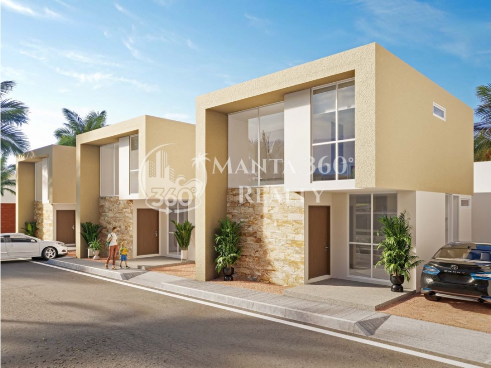 CASAS FRENTE AL MAR EN URB. PUNTA ARRECIFE - MANTA JARAMIJO - 1