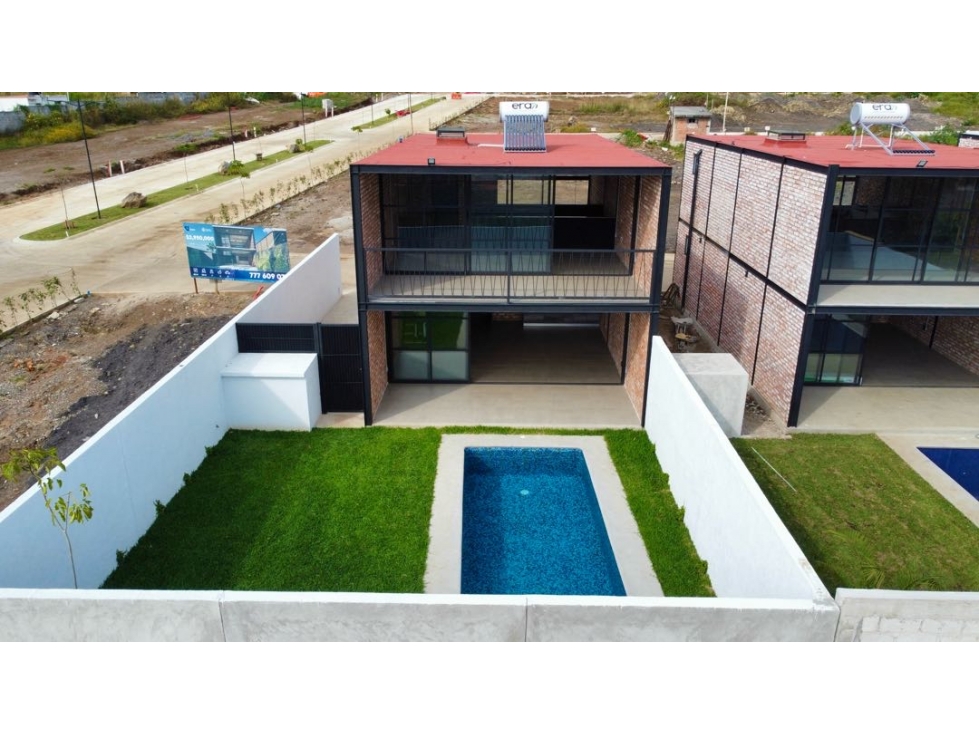 Casas nuevas tipo loft con alberca y jardín privados en venta Cuerna — foto 2