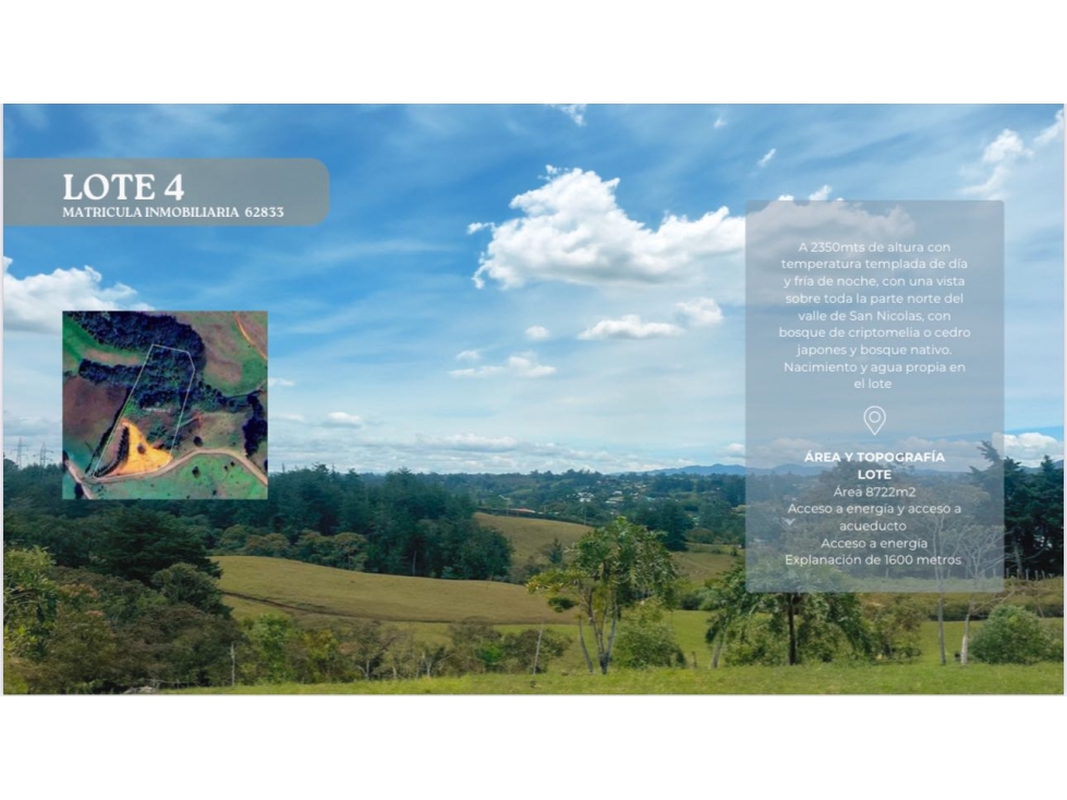 Venta lote en Rionegro de 8.722 m² con explanación y bosque - 1