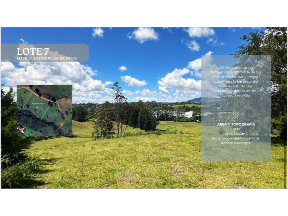 Venta lote en Rionegro de 5.500 m² con agua propia y vista - 1