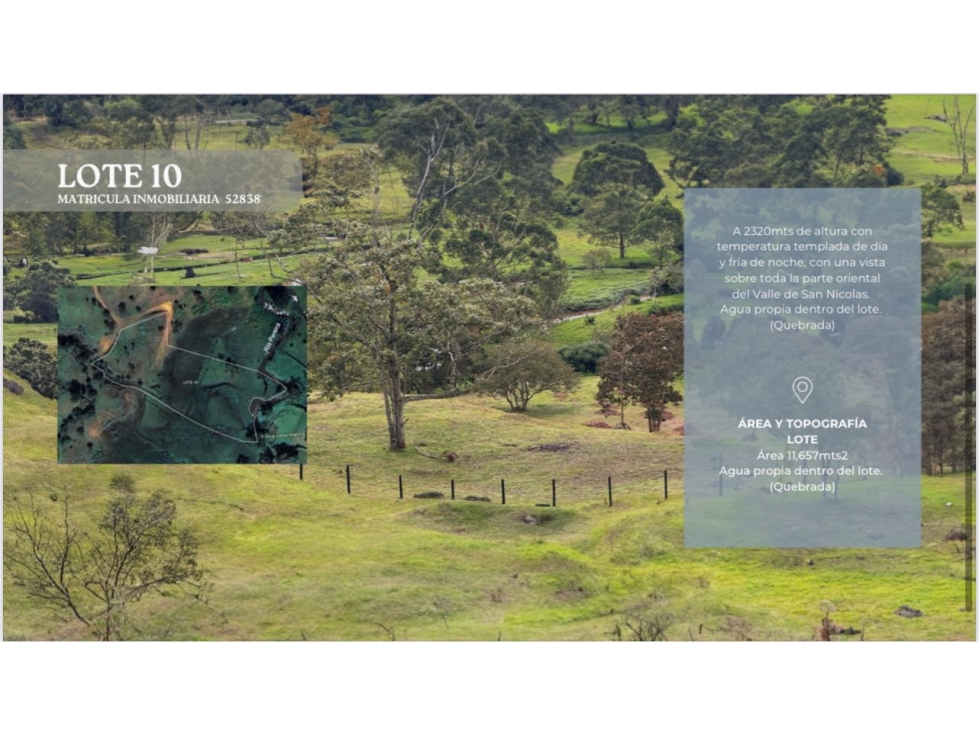 Venta lote en Rionegro de 11.657 m² con quebrada y vista - 1