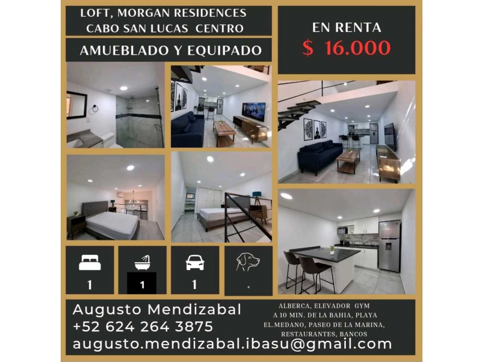 Departamento 1 recamara en Pedregal.Cabo San Lucas - 1