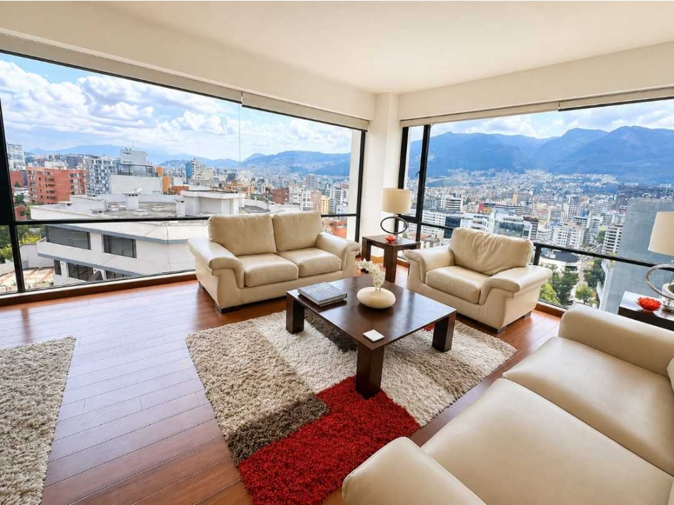 Departamento amoblado en renta sector La Coruña Quito