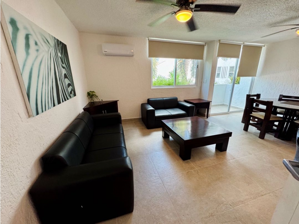 DEPARTAMENTO AMUEBLADO EN RENTA EN ZONA HOTELERA DE CANCUN - 1