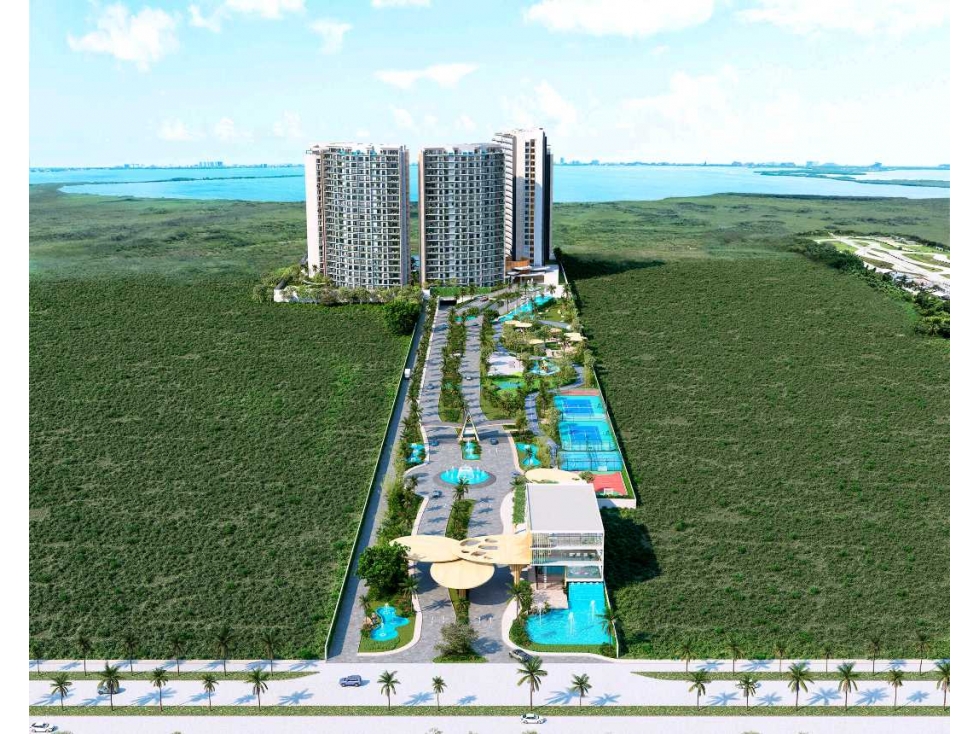 Departamento de lujo en Aurora Towers Cancún 2 recámaras con terraza — foto 3