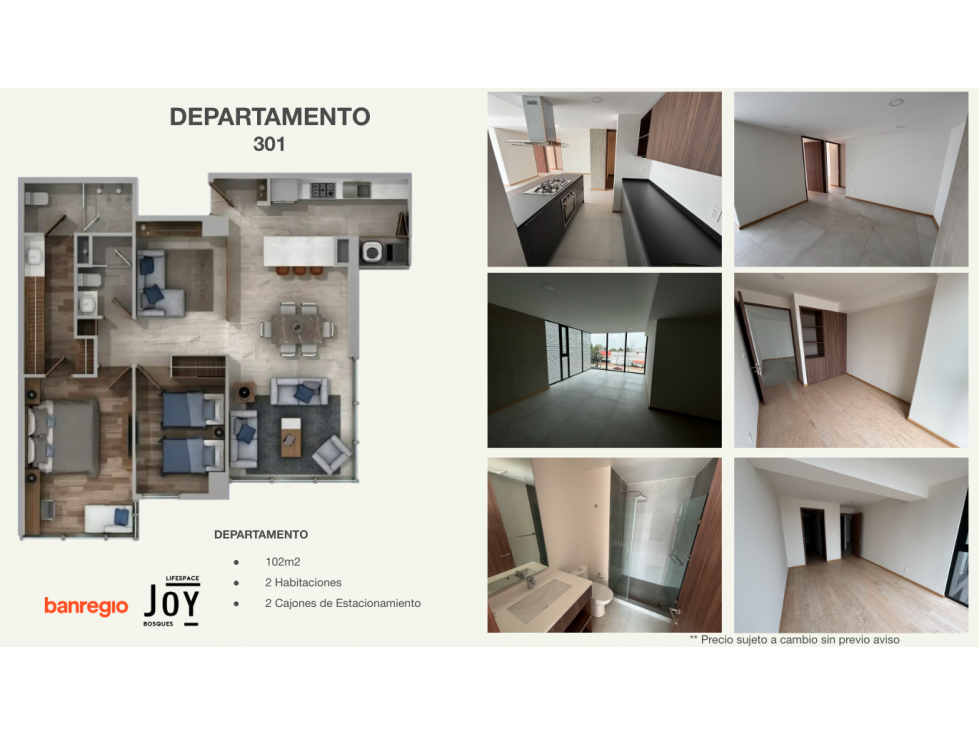 Departamento en Joy Bosques, Cuajimalpa | Alberca y Gimnasio