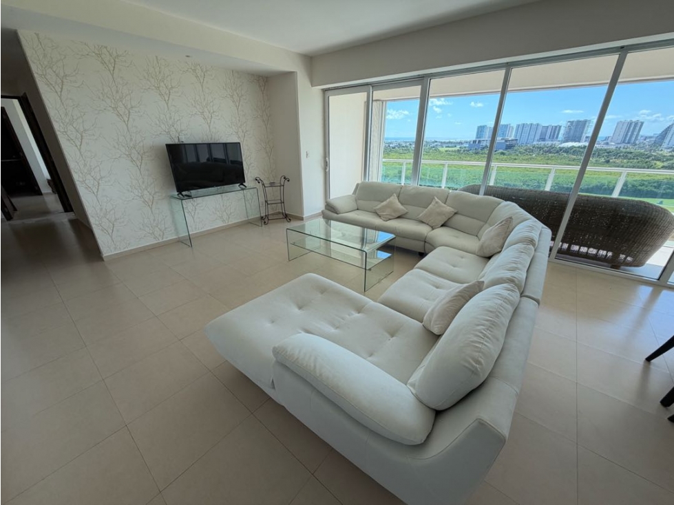 DEPARTAMENTO RENTA 3 REC EN RESD ISOLA PUERTO CANCÚN CON O SIN MUEBLES — foto 2