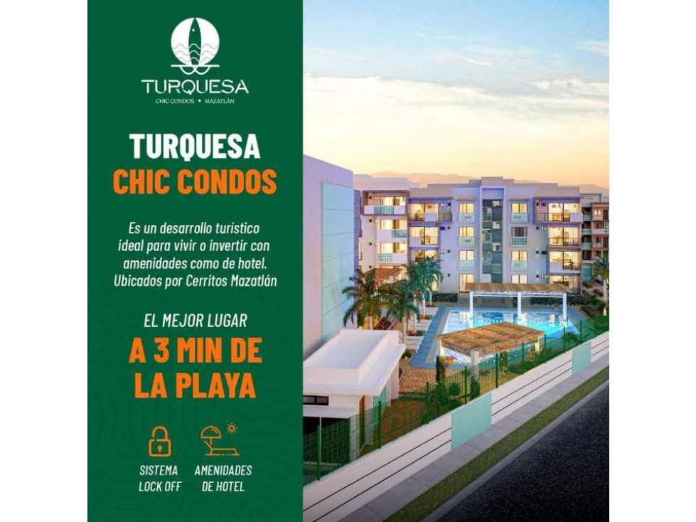 TURQUESA CHIC CONDOS CERCA DE PLAYA