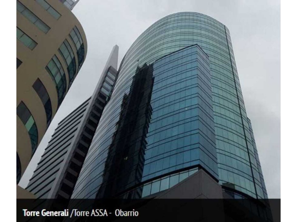 EN ALQUILER OFICINA EN BANCO GENERALI TORRE ASSA EN OBARRIO 640M2