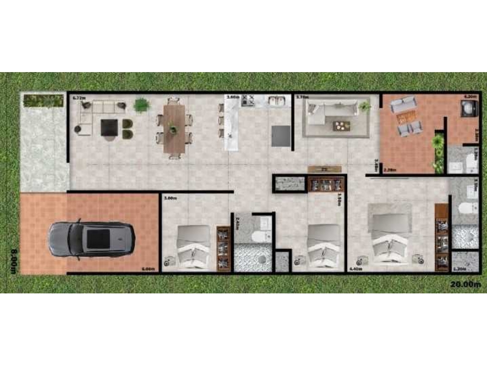 EN VENTA CASA SOBRE PLANOS DE UN PISO BARRIO VILLA CAMPESTRE - 2