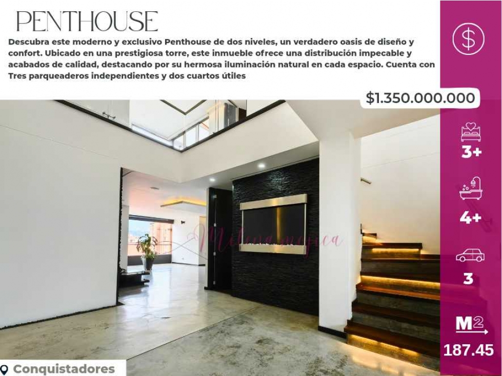Espectacular Pent-house Dúplex con Acabados de Lujo y Vista Panorámica