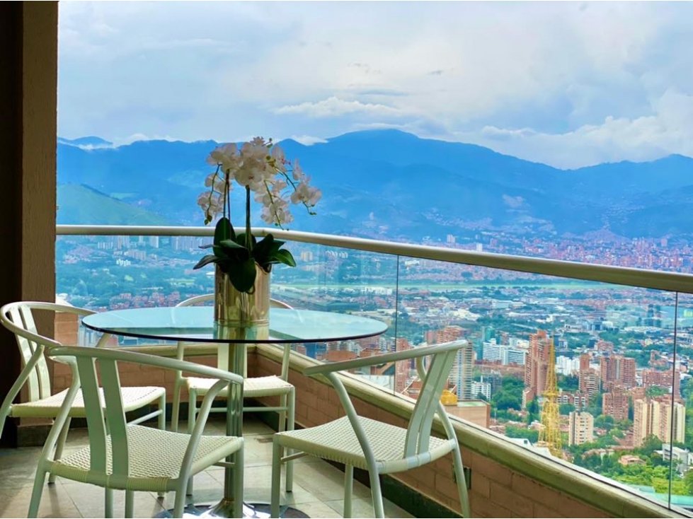 Amoblado Espectacular Penthouse Piso 26 en el Tesoro - Medellin