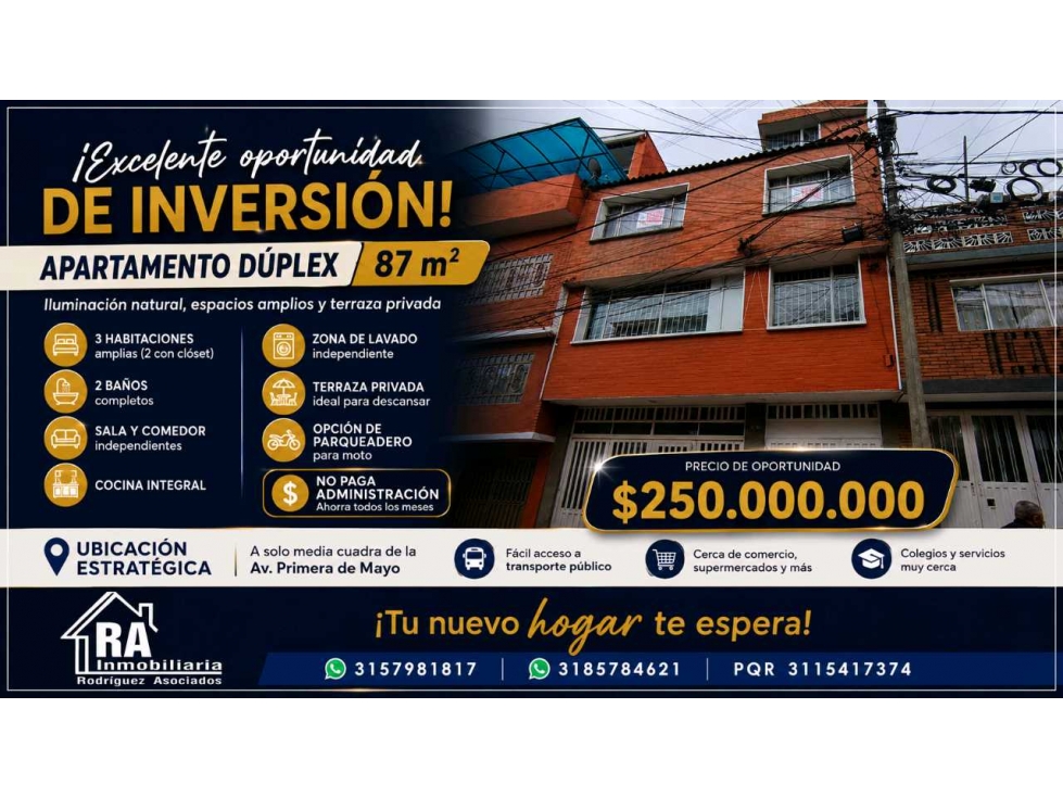 EXCELENTE DUPLEX EN VENTA EN EL BARRIO PASTRANITA II, Bogotá.