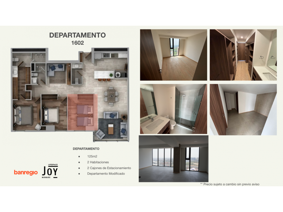 Exclusivo Departamento en Joy Bosques, Cuajimalpa | 2 Recámaras - 1
