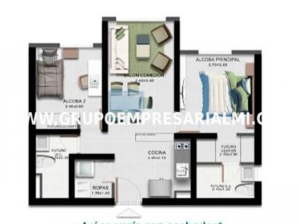HERMOSO APARTAMENTO EN VENTA - SECTOR CALASANZ COD: 32067 — foto 3