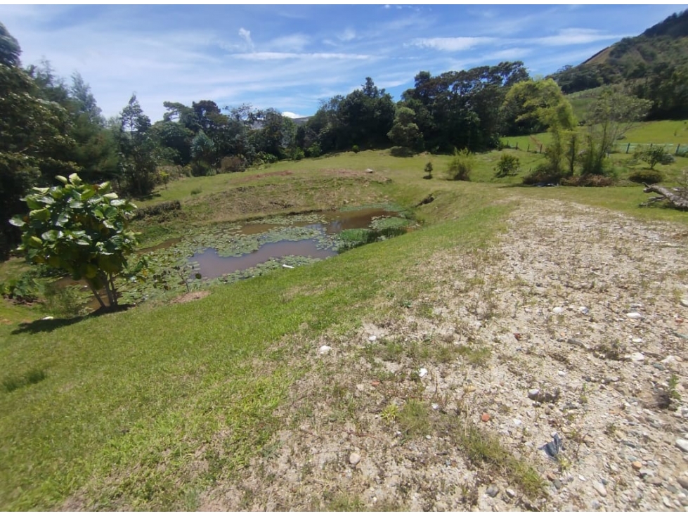 CASA FINCA EN LA VEREDA LA CHAPA, LOTE PLANO CON LAGO