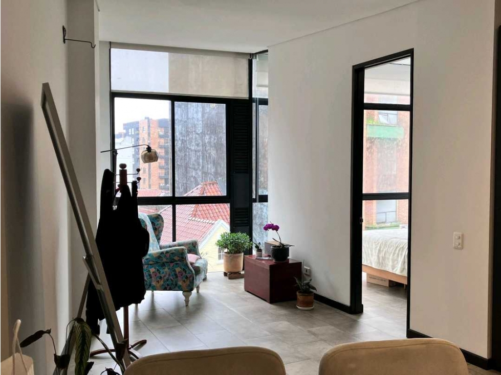 LINDO APARTAMENTO EXTERIOR EN VENTA CON DOBLE ALTURA CHAPINERO ALTO