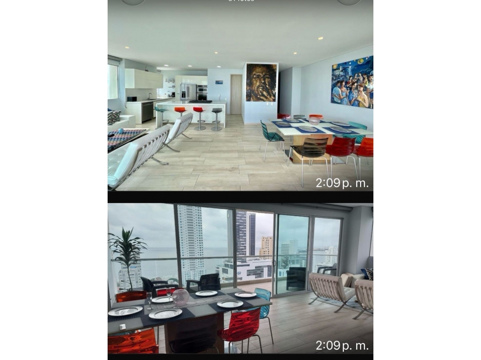 Lindo apto en venta en Bocagrande con vista 280 grados. — foto 5